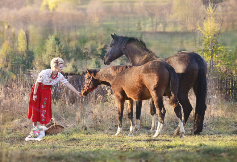 Portret kobiety z naturą